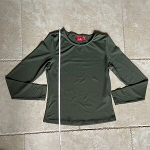 Anne Klein Dark Green (khaki) Long Sleeve Top.